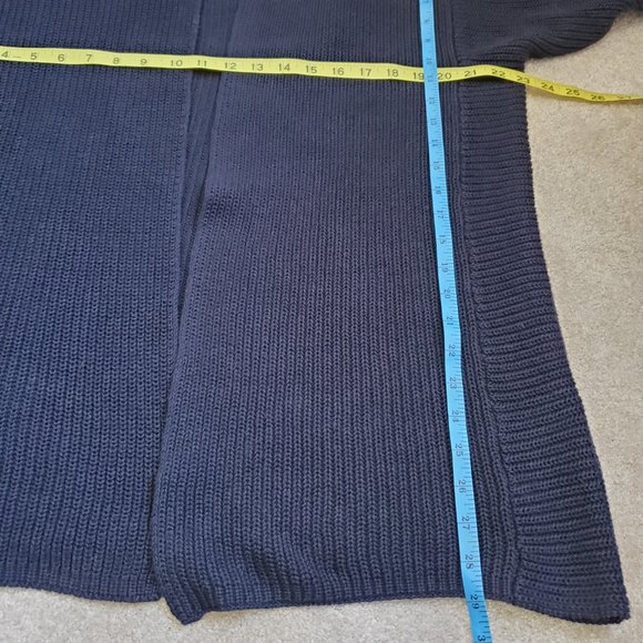 ROOTS / XS-M / Women's Cotton & Linen Blend Open Chunky Knit Cardigan Sweater - Picture 11 of 11